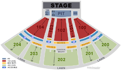 susquehanna bank center seating chart - BB&T Pavilion Camden NJ Seating Chart View