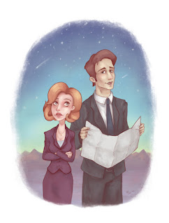 Mulder & Scully Illustration