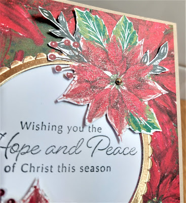 Rhapsody in Craft, #rhapsodyincraft,#heartofchristmas,#heartofchristmas2022,Hope & Peace Stamp set, Hope & Peace, Boughs of Holly DSP, Fancy Fold, Fancy Fold Cards, Christmas Card, Fancy Fold Christmas Cards, Brushed Metallic Card, Wink of Stella, Layering Circle Dies,#loveitchopit, Stampin'' Up, Art with heart