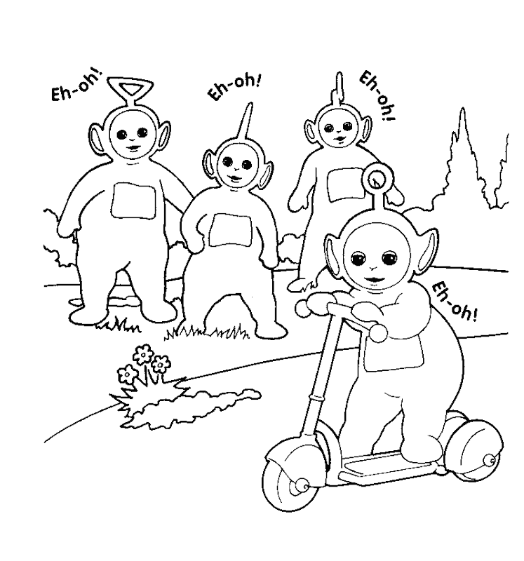  you and your little ones enjoy the above Teletubies coloring pages title=