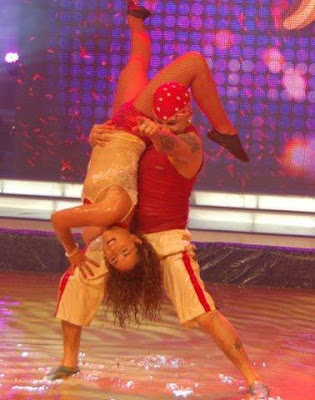 Pamela Marmol bailando con Giovanni Kral