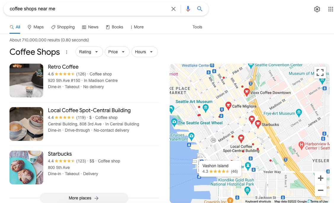 what is the difference between website and map ads