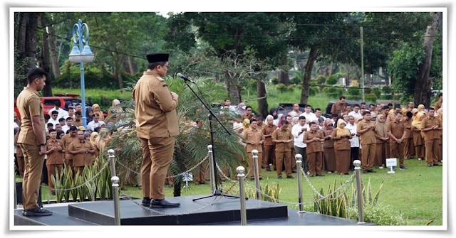 Pimpin Apel Gabungan Selepas di Lantik, Wabup Ahmad Fadly : Mari Dukung Visi dan Misi 2025 - 2030