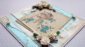 Shabby chic fairy card using Sweetie by Wee Stamps for Whimsy stamps, coloured on Kraft