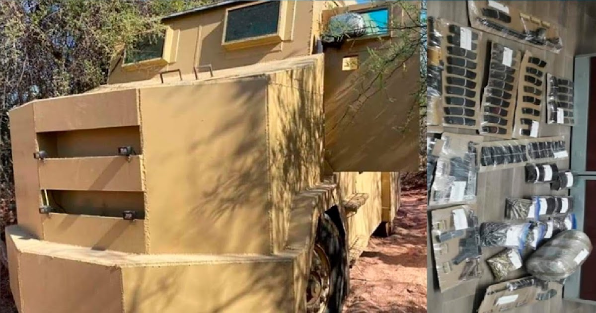 Guardia Nacional asegura vehículo con blindaje artesanal en Sonora