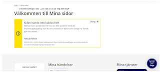 i två dagar som jag besöker arbetsförmedlingens sidan min sida ser ut så jag vet inte varför ?