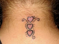 small heart tattoos for girls on back neck | Design tattoo