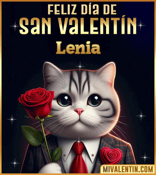 Gif con Nombre de feliz día de San Valentin Lenia
