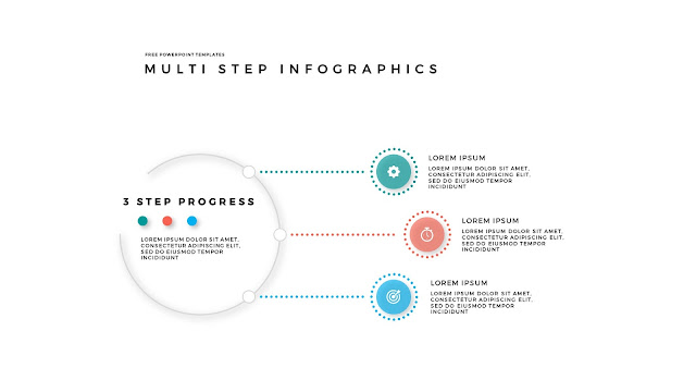 34 Step Circular Progress Infographics for PowerPoint Templates in White Background