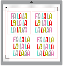 Fa La La - Tis the season - Mass producing cards with printable sticker foil - by Janet Packer https://craftingquine.blogspot.co.uk for Silhouette UK Graphtec GB