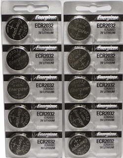 Cr2032 Energizer CR2032 3 Volt Lithium Coin Battery 10 Pack (2 packs of 5)