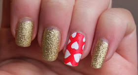 shiny and lovely nail design 