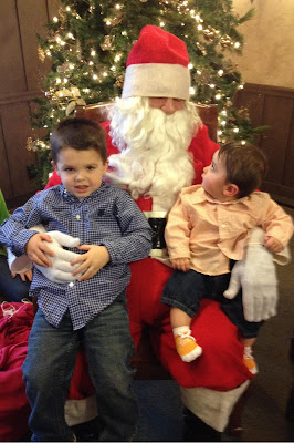 A little scared of Santa