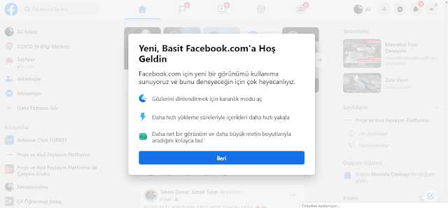 Facebook Arayüz Tasarımı Değişti İlham alınası yeni güzel basit bir facebook sizlerle