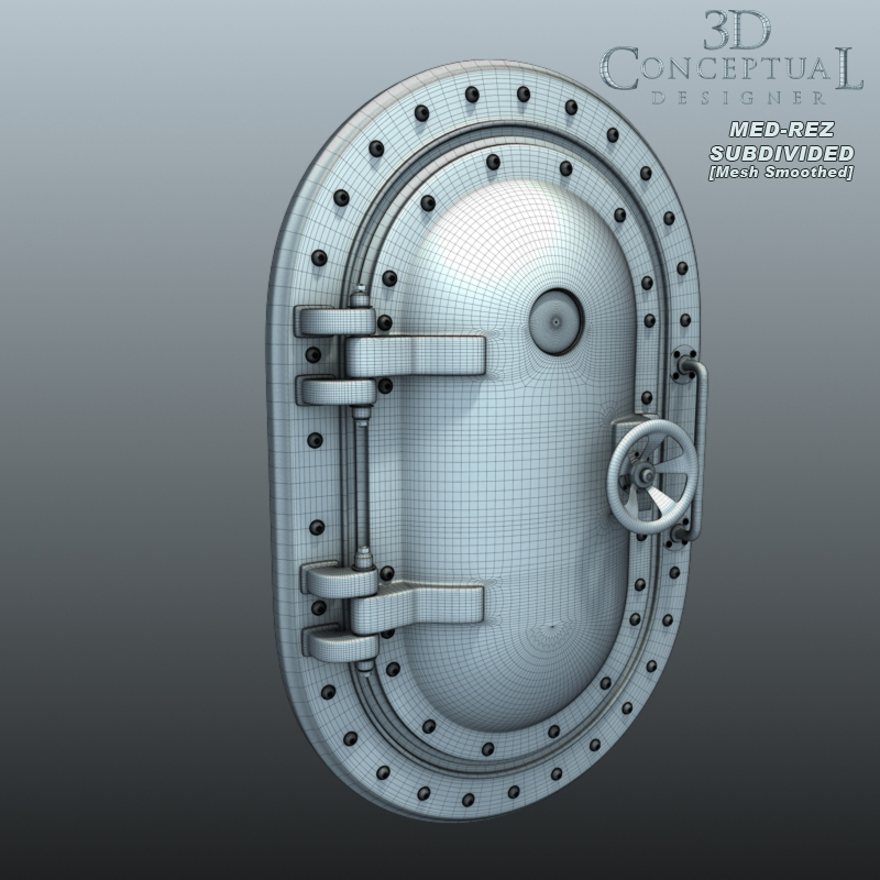 3DconceptualdesignerBlog: 3D Model Sales Part IV The Submarine Door/Hatch