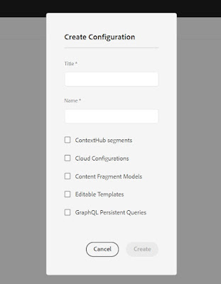 Create Configuration-AEM