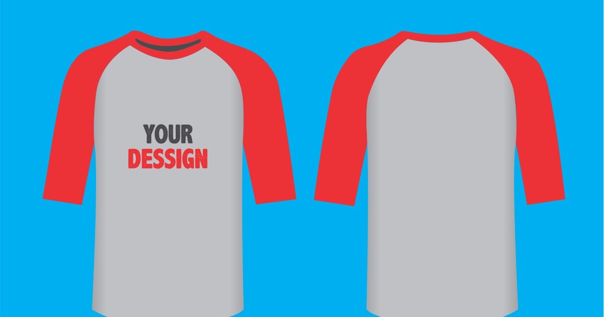 Download 2 MOCKUP KAOS RAGLAN CDR