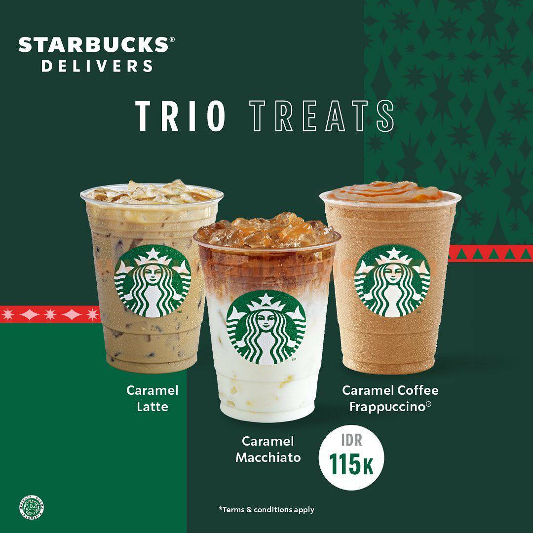 Promo Starbucks Trio Treats – Spesia Paket 3 Minuman Harga cuma Rp. 115.000