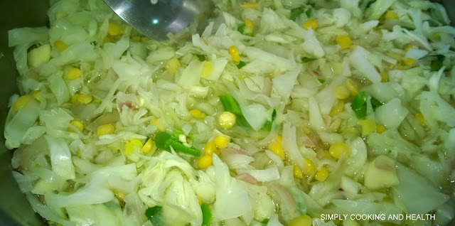 Cabbage being cooked