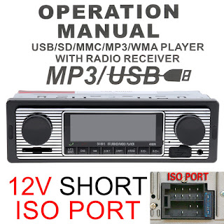 12V Bluetooth In Dash Car Stereo MP3/USB/SD/AUX Player FM Receiver Radio +Remote