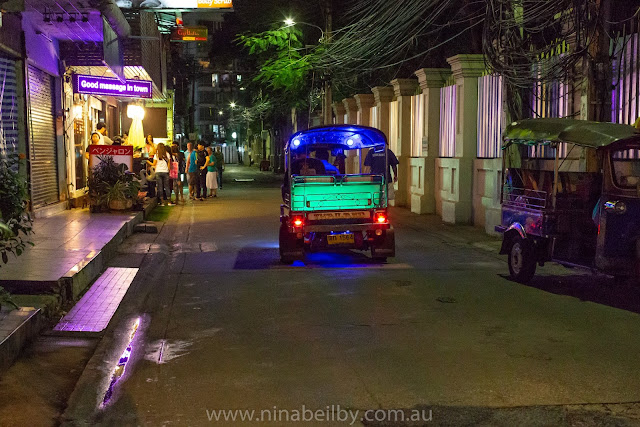 bangkok, travel, photography, thailand, tuk tuk, night, beilby, female photographer, good massage, Soi Sukhumvit 10