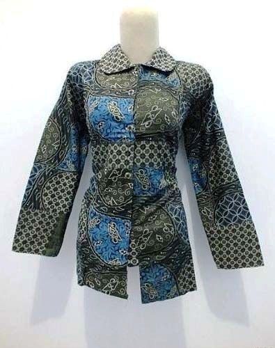  35 model seragam batik guru modis dan polos modern 