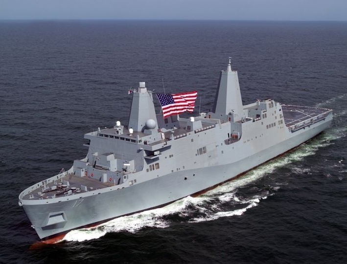 USS New York LPD21 is the fifth ship in a new class of warship designed 