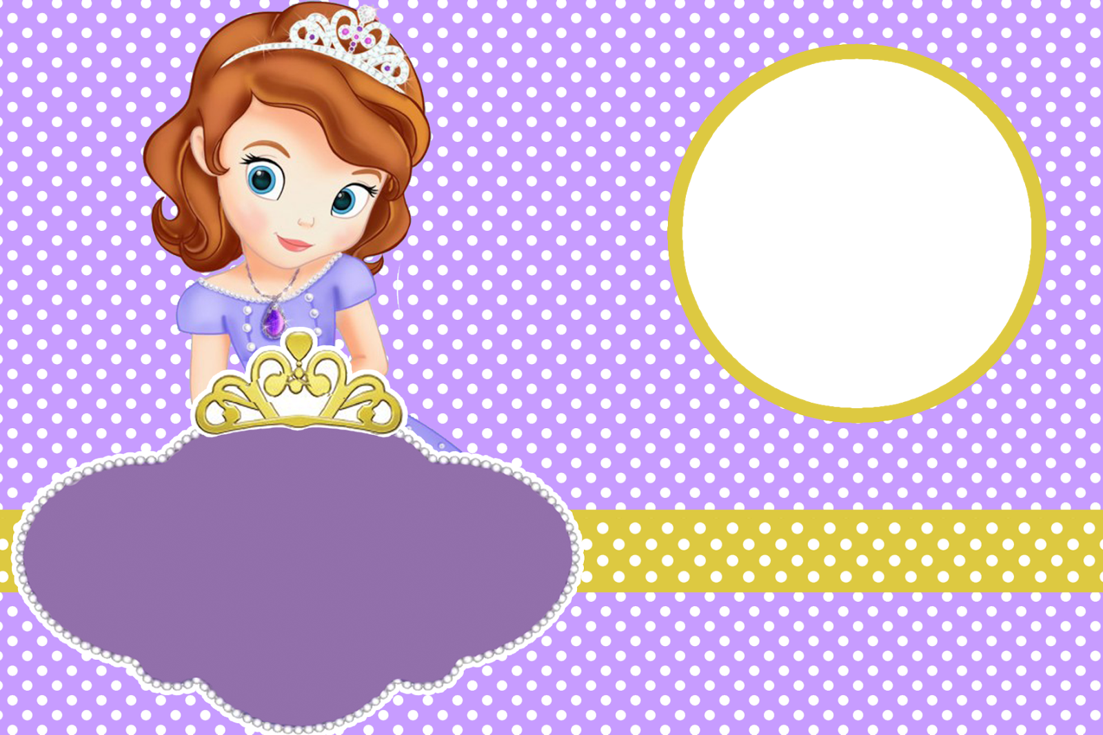 Free Sofia the First Invitations.