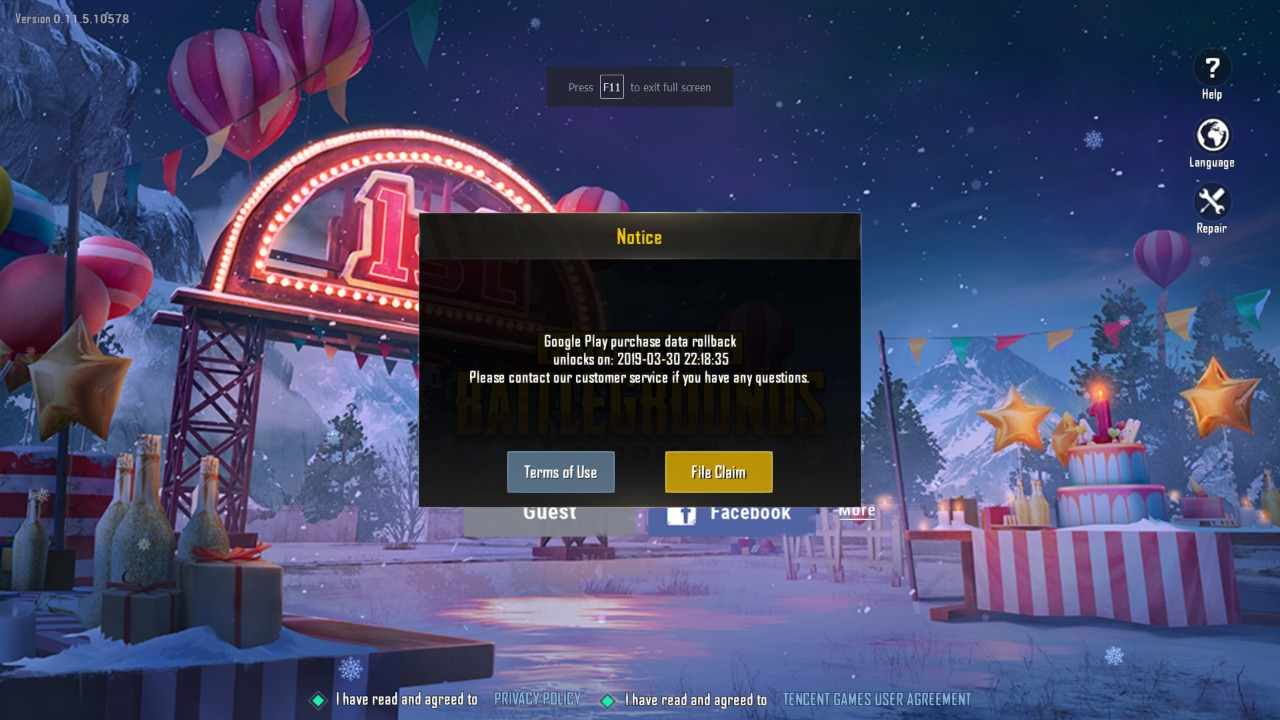 Pubg Mobile Rolling Back The Google Play Purchase Of Free 8000 Uc - what is pubg mobile free 8000 uc trick