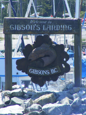 Gibson's Landing British Columbia sign.