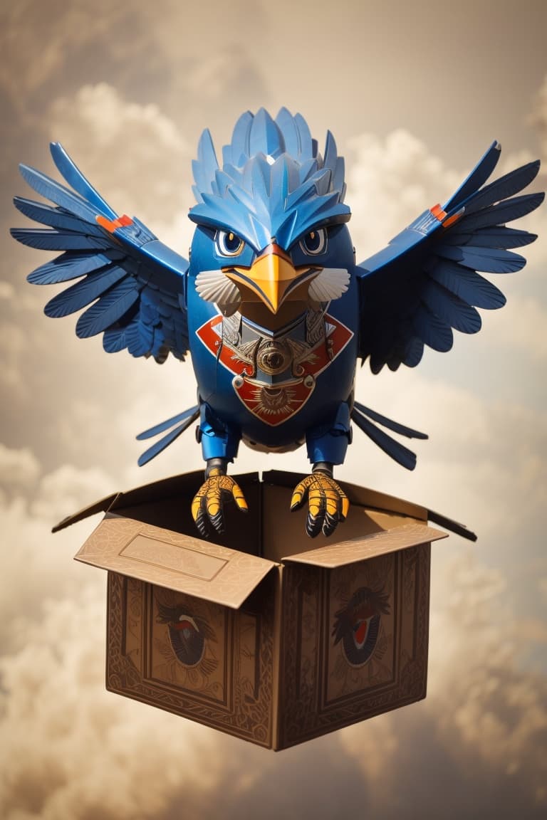 箱を咥えるThunderbird