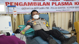 Polda Banten bersama FKDP Provinsi Buka Gerakan Donor Darah Plasma Konvalesen