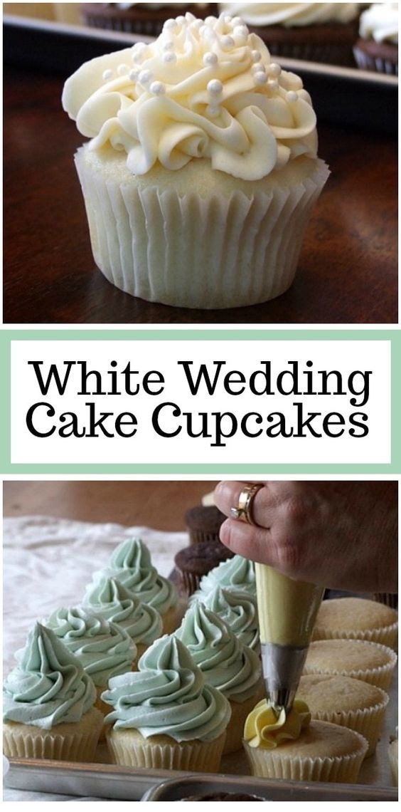 White Wedding Cake Cupcakes