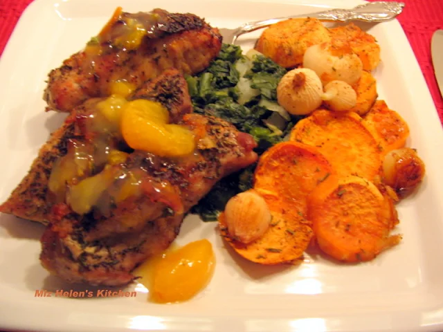 Herb Crusted Ribs with Orange Sauce at Miz Helen's Country Cottage