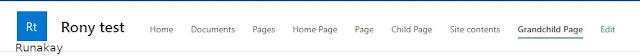 Pages in the navigation bar