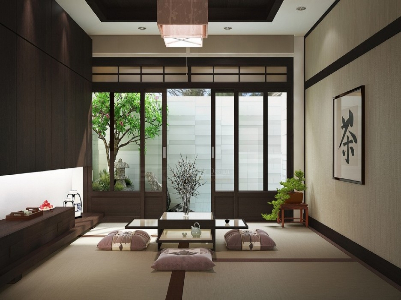 50 Desain Interior  Ruang Tamu Minimalis  Gaya  Jepang 