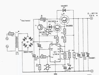 0 to 40V Lab Power Supply Circuit Diagram