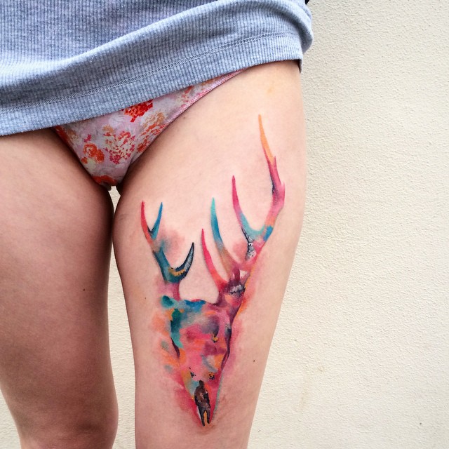 watercolor body painting / tattoos