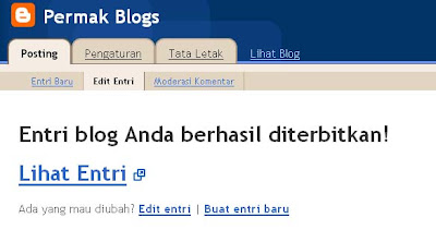 berhasil menerbitkan artikel