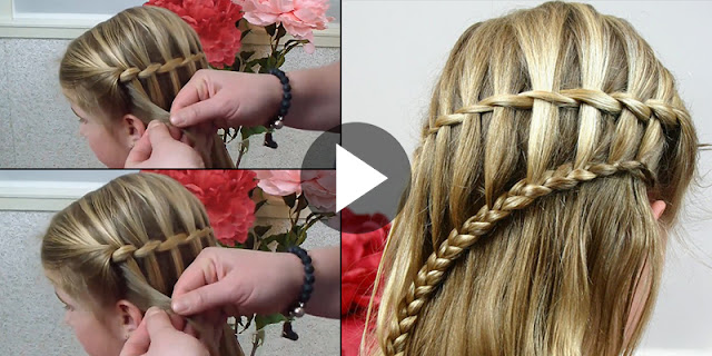 Learn - How To Make Quick And Easy Ladder Waterfall Braid Hairstyle, See Tutorial