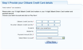 Citi Bank Bill Desk