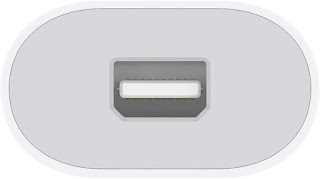 Thunderbolt 3 to Thunderbolt 2 Adapter end view