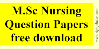 M.Sc Nursing Question Papers free download