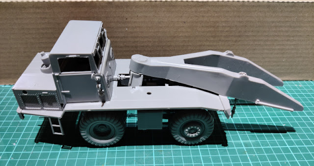 Rear vehicle built but unpainted