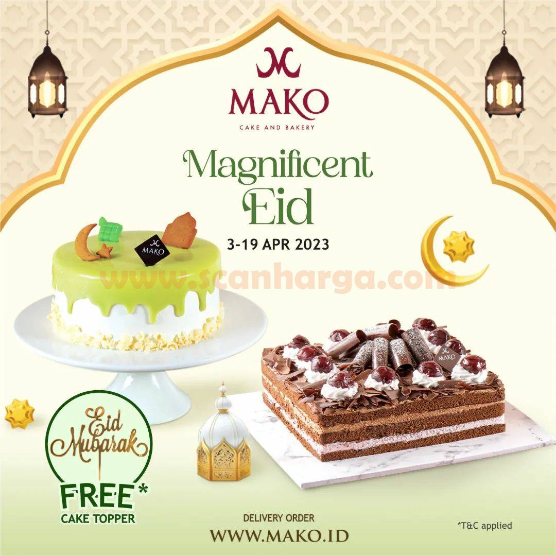 Mako Cake & Bakery Promo Lebaran Gratis Cake Topper