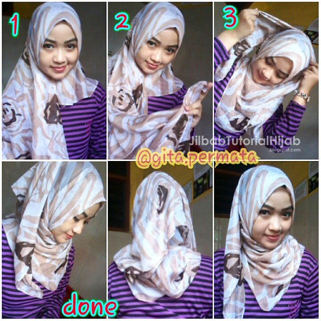 Tutorial Hijab Segi Empat Simple Sederhana Terbaru
