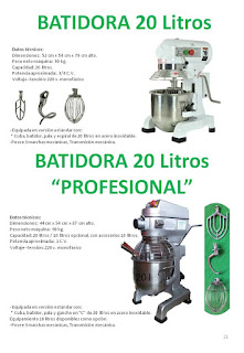 batidoras 20 litros.