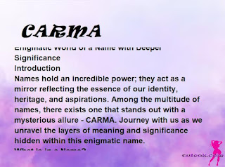 meaning of the name "CARMA"