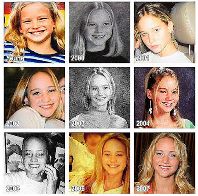 Jennifer Lawrence childhood teenage adult year wise photos collection