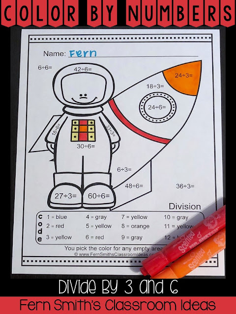 Community Helper Themed Divide by 3 and 6 Color By Numbers Printables - Your students will adore these five Career Themed / Community Helpers Color By Numbers divide by three and six worksheets while learning and reviewing important skills at the same time! You will love the no prep, print and go Career Themed / Community Helpers Color Your Answers Worksheets for division of 3 and 6 with Answer Keys Included. Fern Smith's Classroom Ideas at TpT.